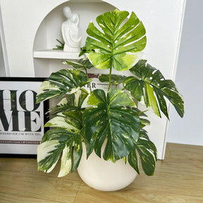 Pequena Planta Monstera Falsa, Folha de Plástico, Vasos Ornamentais, Planta Artificial Interior, Decoração para Casa, Escritório, 65 cm, 100cm