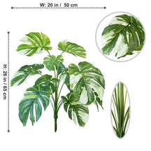 Pequena Planta Monstera Falsa, Folha de Plástico, Vasos Ornamentais, Planta Artificial Interior, Decoração para Casa, Escritório, 65 cm, 100cm