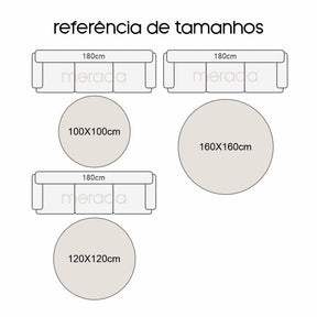 Tapete Redondo Felpudo Mesclado