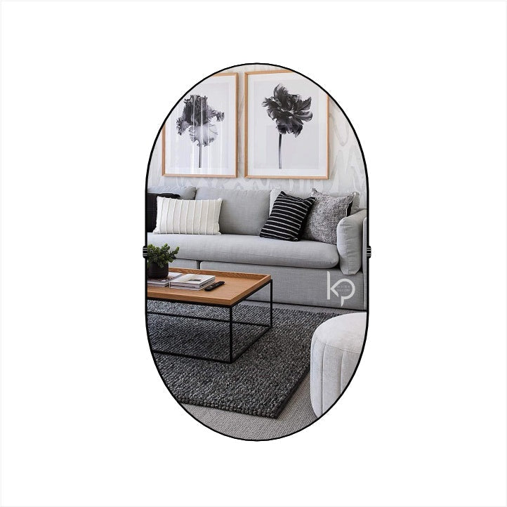 Espelho Decorativo Adnet Oval + Acessório Para Instalação